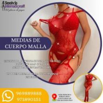 MEDIAS TRANSPARENTES LENCERIA ROJA-SEXSHOP LIMA 971890151